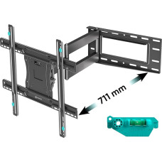 ONKRON Wall Mount TV Swivelling for 40-75 Inch TV up to 68 kg - Universal TV Wall Mount Long Arm Max 600 x 400 VESA TV Mount TV Swivel Arm TV Tiltable Extendable Black M7L