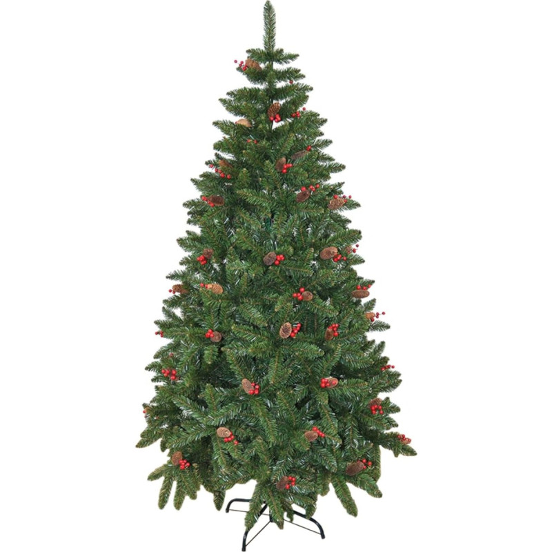 Gifts 4 All Occasions Limited SHATCHI-729 240cm Green Artificial Christmas Tree with Christmas Decoration