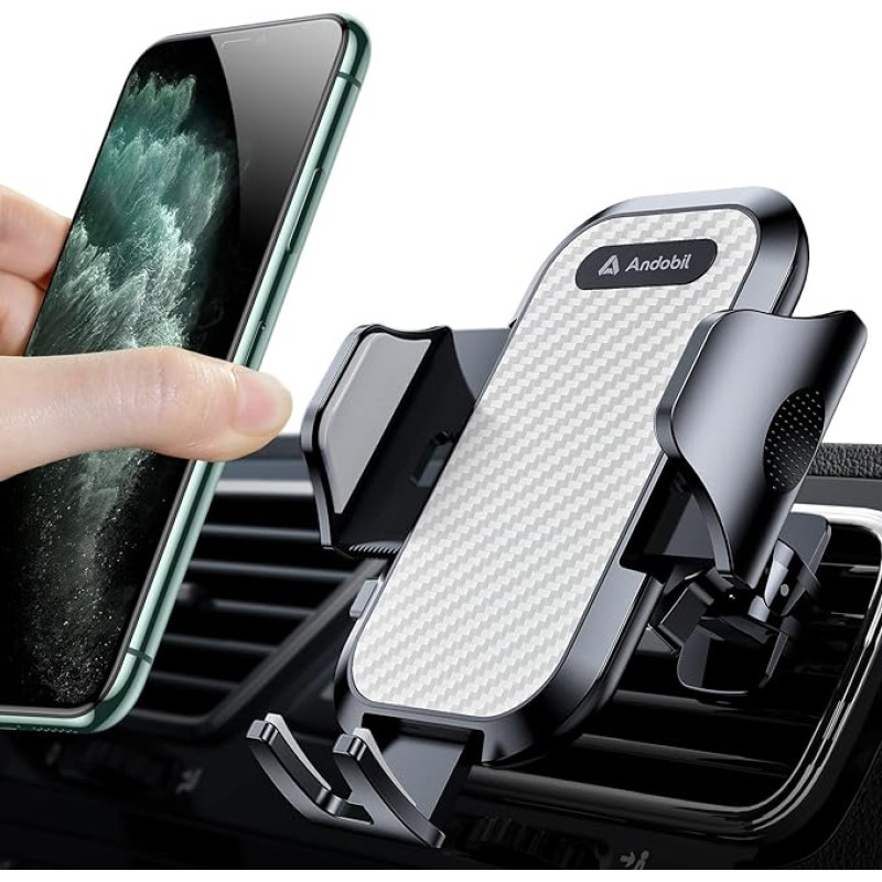 andobil Mobile Phone Holder Car Mobile Phone Holder Ventilation with 2024 Upgrade Ventilation Clip Car Mobile Phone Holder 360° Rotatable Car Mount Compatible with iPhone 16 15 14 13 11 12 Pro Max