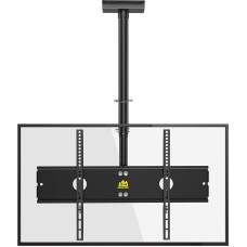 FORGING MOUNT TV Ceiling Mount Height Adjustable Swivelling Tilting TV Mount for 40-65 Inch Flat & Curved TVs up to 60 kg Max VESA 600 x 400 mm Level Sloping Loft Roof