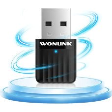 WONLINK WLAN Stick, Mini USB WiFi Adapter for PC Dual Band, Internet Stick for/Desktop/Tablet/Laptop, Internet Adapter PC Compatible with Windows XP/7/8/8.1/10/11, Built-in Driver