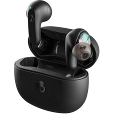 Skullcandy Rail In-Ear Wireless Headphones, 42 Hours Battery Life, Skull-iQ, Alexa Support, Micro, Compatible with iPhone, Android and Bluetooth Devices - Black