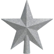 Silver Christmas Tree Star 19 x 4.2 x 19 cm Ideal for adding an elegant and festive touch to your Christmas decorations. Glows and dazzles at these parties.