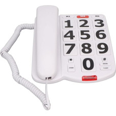 Large Button Phone for Seniors, Landline Phone with Number Memory, Speed Dial, Volume Control, Senior Phone for Hearing and Visually Impaired