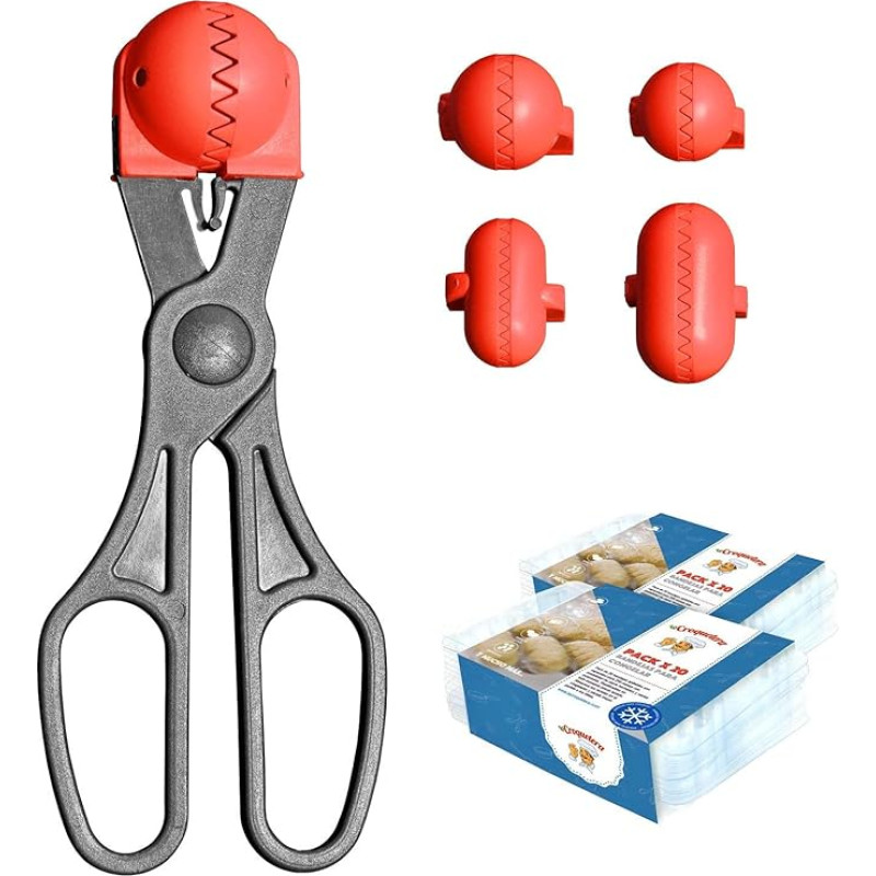 La Croqu Etera Set Brick Red Mehrzwec with 4 Interchangeable Cutters For Pastry + Set 40 Cake Cases Storage, 100% Spanish: Patented; Made in Spain