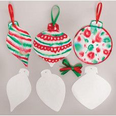 Baker Ross FX688 Christmas Bauble Colour Diffusion Shapes - Pack of 30 Paper Christmas Decorations