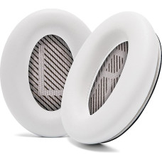 WC Wicked Cushions Extra Thick Replacement Ear Pads for Bose QC45 (QuietComfort 45) Headphones | White Smoke