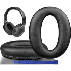 SOULWIT Replacement Ear Pads for Sony WH-1000XM2 (WH1000XM2) & MDR-1000X (MDR1000X) Over-Ear Headphones with Soft Protein Leather, Noise Isolation Foam, Extra Thickness-Black