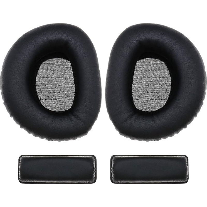 VGOL 1 Pair Ear Pads with 2 Pieces Headband Pads, Headphone Replacement Parts Compatible with Sennheiser HDR160 HDR170 RS160 RS180 Headset, Black