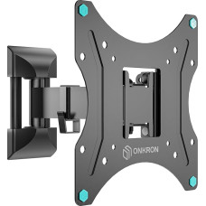 ONKRON NP24 Universal TV Wall Mount for 17-43 Inch Screens up to 35 kg, Swivelling, Extendable & Tiltable with Max. 200 x 200 VESA Monitor Wall Mount TV Hanging Black