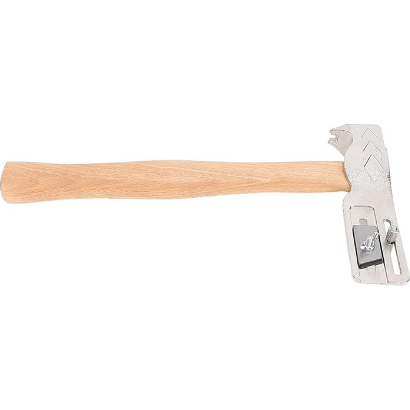 Dachbeilhammer, Leichter Schindelhammer aus Kohlenstoffstahl mit Holzgriff für Dachreparaturen, Einfaches Nagelziehen und Schnelle Arbeitseffizienz