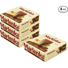 MARLENKA® 3+1 Honey Cake with Cocoa, 4 x 800 g, Czech Cake for Desserts and Gift Sets, Delicious Honey Cake Gift Box, Honey Cake for Special Occasions