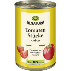 Alnatura Ekologiški pomidorų gabaliukai natūralūs, 1 x 400 g, nusausinti, 1 x 240 g svorio