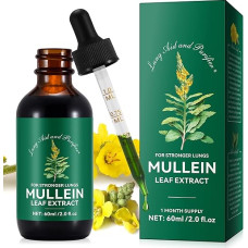 Mullein ekstraktas - 60 ml Mullein lapų lašai - Mullein lapų lašai - Stiprus Mullein lapų ekstraktas - Natūralus valymas, vegetariškas sveikas gyvenimo būdas