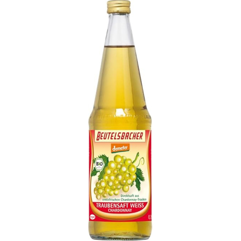 Beutelsbacher Organic grape juice white natural cloudy direct juice (6 x 0.70 l)