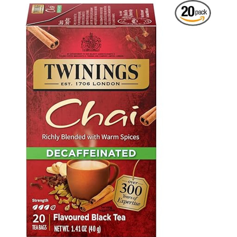 Twinings Decaffeinated Chai Tea 20ct by Twinings