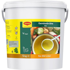 MAGGI Professional Clear Vegetable Broth, Vegan, Yield 250 L, Pack of 1 (1 x 5 kg Bucket)