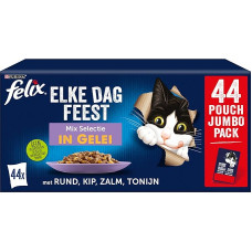 Felix Purina Fantastic Adult Wet Cat Food - 44 maišeliai po 85 g (1 pakuotė)
