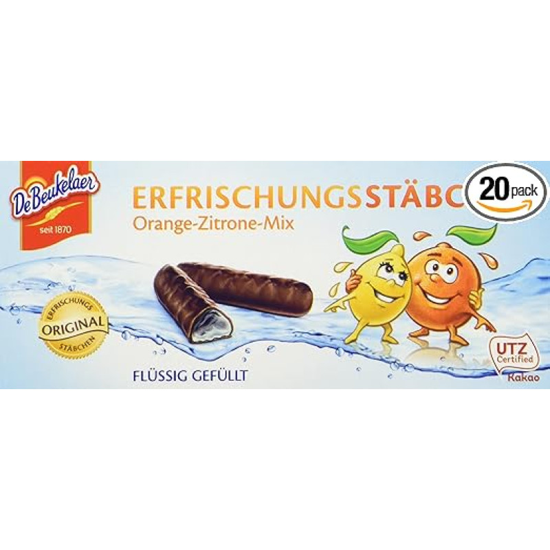 DeBeukelaer Refreshment Sticks, Pack of 20 (20 x 0.075 kg)