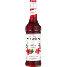 MONIN Premium Hibiscus Syrup 700 ml for Cocktails and Mocktails Vegan Friendly Allergen-Free 100% Natural Flavours and Dyes