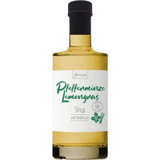 Peppermint Lemongrass Syrup 350 ml - Genüssle Lemongrass Peppermint Syrup from Lake Constance - Syrup for Hot Days to Enjoy Ice Cold
