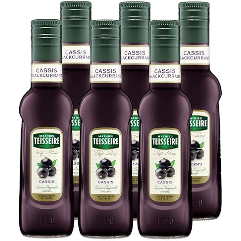Mathieu Teisseire Sirupas Cassis 0,25 l - Kokteiliai (6 pakuočių)