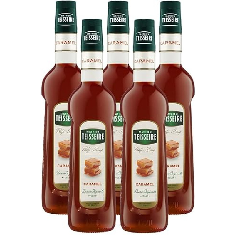 Mathieu Teisseire Getränke-Sirup Caramel 0,7L - Cocktails (5er Pack)