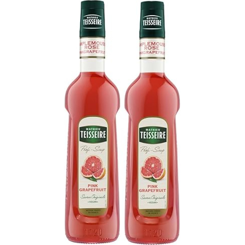 Mathieu Teisseire Drink Syrup Pink Grapefruit 0.7 L Cocktails (Pack of 2)