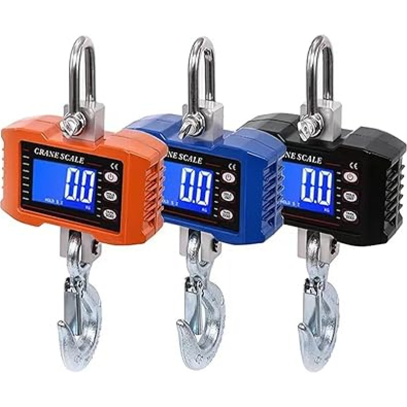 Digitale Hängewaagen, 1000 kg 300 kg 500 kg 1 t Professionelle Kranwaa Digitale Waa Elektronische Drahtlose Digitale Hännde Hakenwaa Fernbedienung, Stark belastbar, tragbar(300kg)