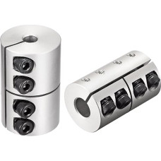 sourcing map Articulated Motor Aluminium Alloy for 3D Printer CNC Machine DIY Encoder, 8 mm to 10 mm Shaft Coupling, 25 mm x 40 mm Coupler, Pack of 2