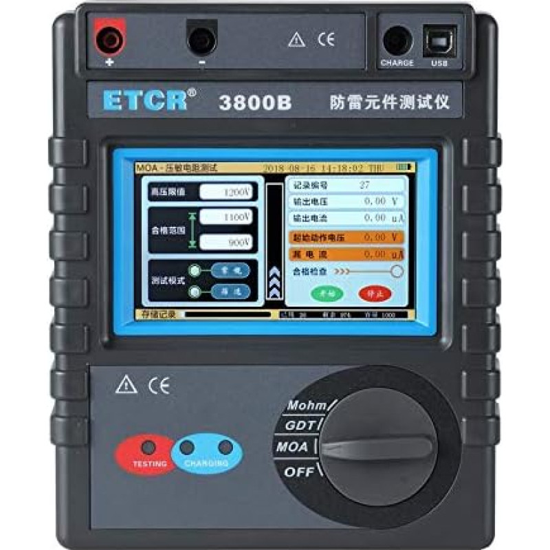 ETCR3800B Blitzschutz Component Tester MOV GDT SPD Arrester Tester Anwendung in der Energie- und Telekommunikationsbr