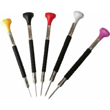 Bergeon 6899-P05 Set of 5 Screwdrivers for Watchmakers, 5 Different Sizes