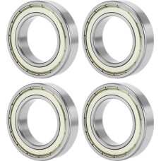 A ABSOPRO 6008ZZ Deep Groove Ball Bearing P6 40 x 68 x 15 mm Tepami guoliai Dvigubas metalinis sandariklis Rutuliniai guoliai Sidabro spalvos guoliai automobiliams, dviračiams, motociklams, riedlentėms, riedlentėms, 3D spausdintuvams Motorolerio ratas -