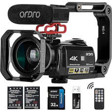 ORDRO AC3 4K vaizdo kamera Vlogų kamera 