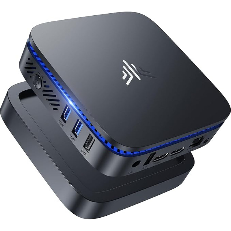 NiPoGi Mini PC AK1PLUS 12th Gen Alder Lake-N97 (up to 3.6GHz), 16GB DDR4 512GB M.2 SSD Mini Computer Supports 4K Display with WiFi 2.4G/5G|BT 4.2|RJ45, Mini Desktop PC for Office/School/Home