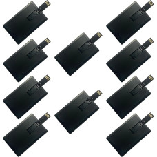 10 Pack Business Credit USB Flash Drives 2GB (2GB, Black)