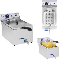 Royal Catering Profesionali žuvies keptuvė su čiaupu 3000W 17L RCEF 15E