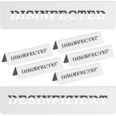 Royal Catering DISINFECTED / DESINFIZIERT stainless steel table plaque 5 pcs.