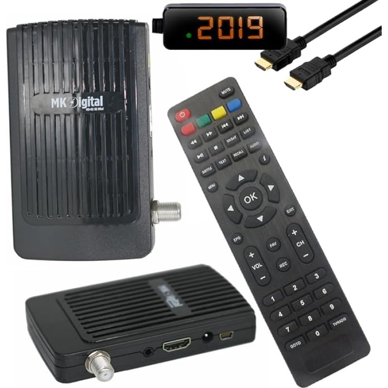MK Digital HD-62se Mini 1080p Full HD Satellite Receiver HDMI, EPG USB Media Player Astra-Hotbird-Türksat Pre-Programmed
