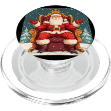 Toller königlicher Weihnachtsmann im Thron für Erwachsene und Kinder PopSockets PopGrip für MagSafe