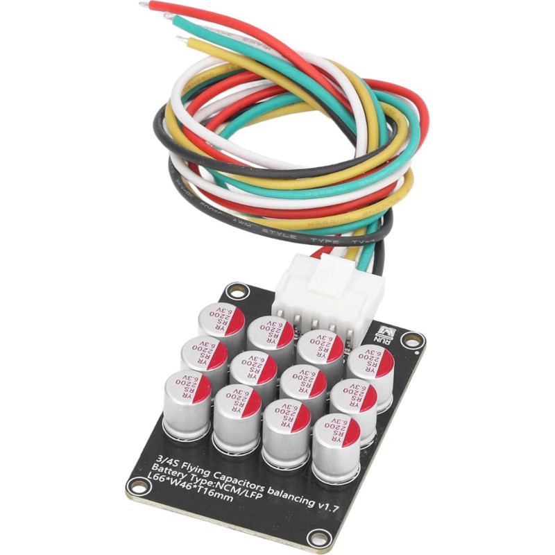 3-4S Battery Active Equalizer, Lithium Lipo Battery Energy Active Equalizer, 1 V-4.5 V 5 A Universal Cell Balancer Balance Board for LTO LFP LPO NCM (3-4S)