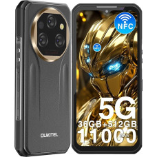OUKITEL WP39 Pro Outdoor Smartphone 5G-36GB + 512GB/2TB Outdoor Mobile Phone Without Contract, 11000mAh (33W) Android 14 Rugged Construction Site Mobile Phone, IP68 Waterproof/6.6 Inch FHD+/64 MP + 32