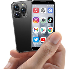 Mini išmanusis telefonas su 3,0 Zoll HD Bildschirm, entsperrtes Mini Handy, 5 megapikselių kamera, Gesichtserkennung, Dual - SIM, WLAN, GPRS, TF kortelė ir itin plonas dėklas, idealus vaikams (Schwarz)