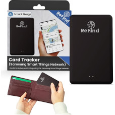 Card Tracker (Samsung Only) - Slim and Durable Smart Tag for Wallets, Bags, Suitcases and Luggage. Rechargeable Card Tracker Compatible with Samsung SmartThings App