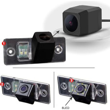 Parking Aid, Camera for Number Plate Lighting, Number Plate Light, Colour Reversing Camera for VW Tiguan Touareg Santana Golf 6 VI Passat Jetta Polo Skoda (Model 1 Super Pro Camera)