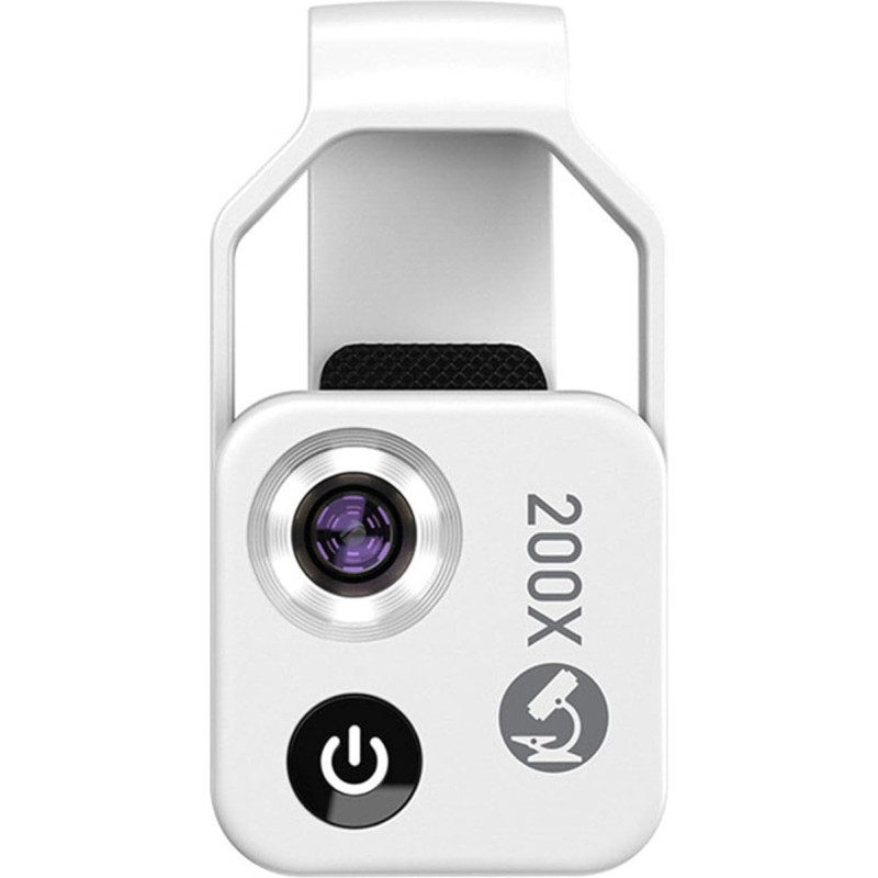 200x Cell Phone Microscope Lens with LED Light, Portable Digital Microscope for Kids, Handheld Microscope, Dermatoscope, Skin Diagnostic, Hair Analyzer