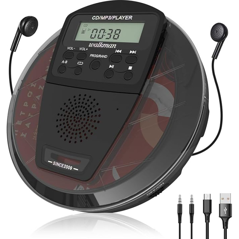 Nešiojamasis CD grotuvas, CD grotuvas, nešiojamasis CD grotuvas, CD grotuvas su garsiakalbiu, CD grotuvas su 