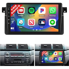 2GB + 32GB Android 11 Car Radio for BMW E46 1999-2005 with Carplay Android Car, 10.1 Inch Touch Display Radio Support GPS Navi BT FM EQ WiFi USB Reversing Camera