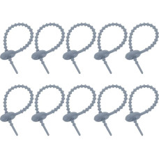 sourcing map Silicone Cable Ties, Reusable Cable Ties, Cable Ties, Cable Winders Organizer for Home, Office, Kitchen, Grocery Bag, Grey, 20 Pack