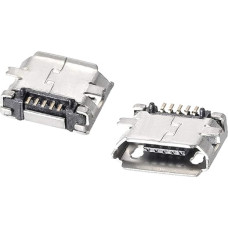 30 vnt. Micro USB moteriška jungtis 5 kontaktų DIP 180 laipsnių remonto keitimo adapteris